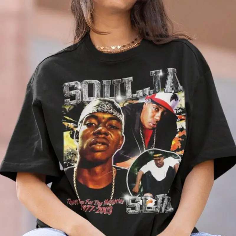 Soulja Slim Hiphop تي شيرت عرق عتيق Rnb Rappe