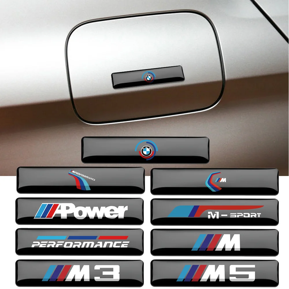 10pcs 3D Epoxy Car Interior Exterior Decoration Stickers For BMW 1 3 5 7 Series M Performance M3 M5 M6 F01 F20 F10 F13 F15 F16