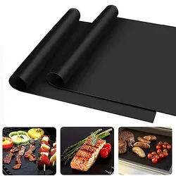 Alfombrilla antiadherente para parrilla de barbacoa, 40x33cm, herramientas para hornear, Hoja para asar, resistente al calor, fácil de limpiar, herramienta para barbacoa de cocina