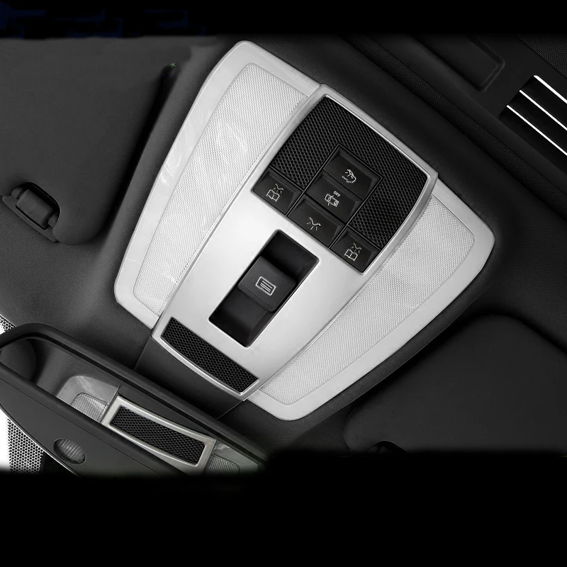 Car-Styling Interior Front Reading Light Lamp Frame Cover Trim Sticker For Mercedes Benz C Class W204 C180 C200 C260 2008-2014
