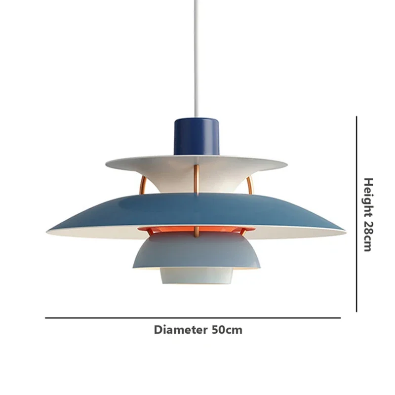 Lámpara colgante LED moderna de aluminio de 50CM para sala de estar, dormitorio, comedor, decoración Interior de Hotel, accesorios de iluminación