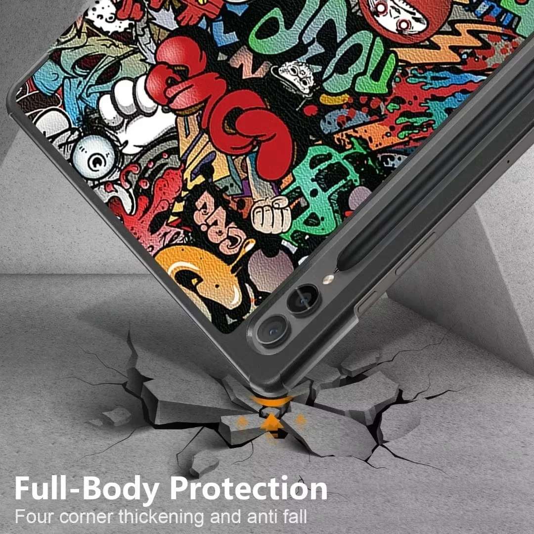 For Samsung Galaxy Tab S9 Plus 12.4 inch S9 FE Plus 2023 Case Trifold Leather Tablet Funda For Galaxy Tab S9 2023 Case 11 inch