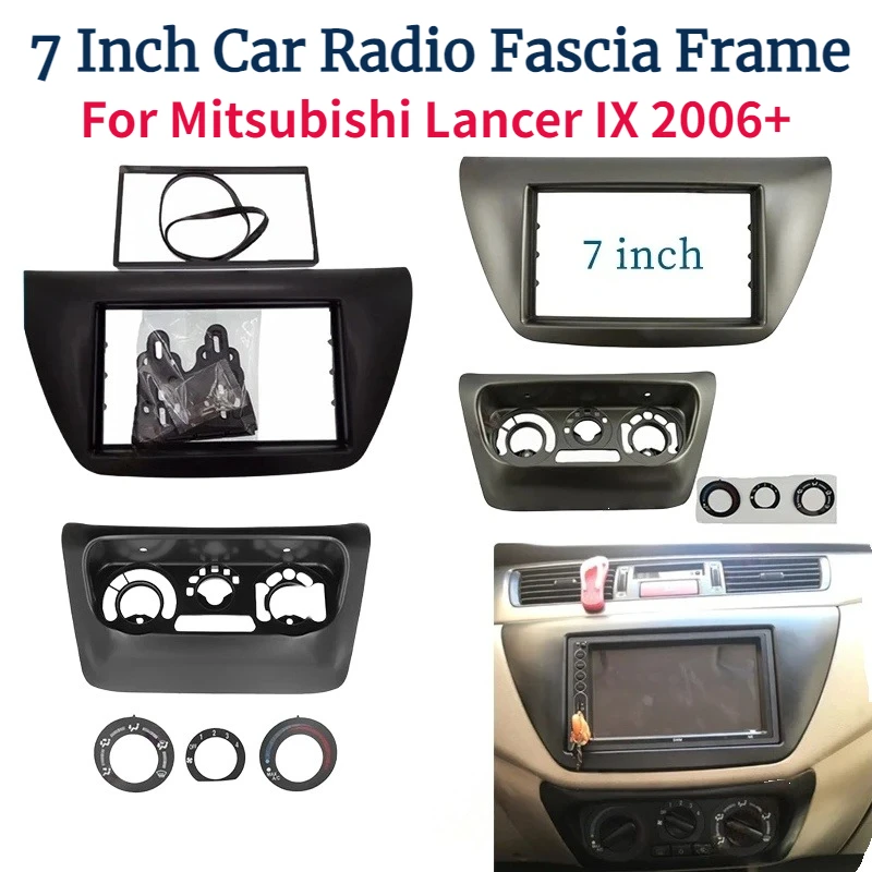 

7 Inch Car Radio Fascia Frame for Mitsubishi Lancer IX 2006+ | 2 Din Head Unit DVD GPS MP5 Android Player Installation Panel