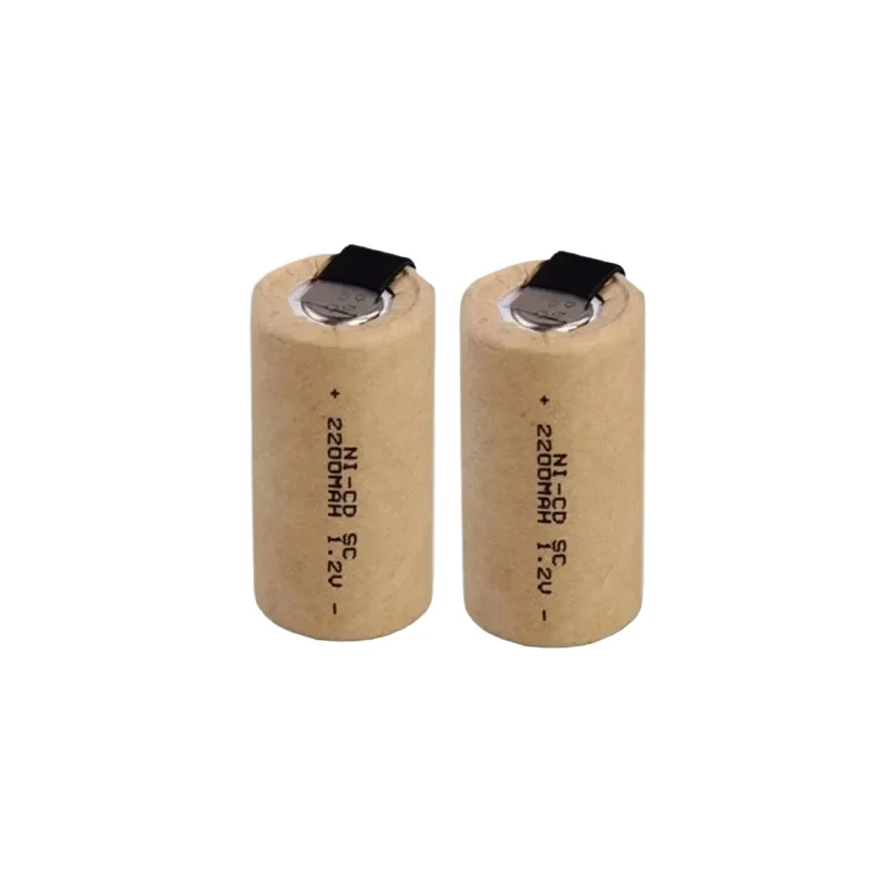 For Screwdriver Electric Drill SC Batteries 1.2V 2200mAh Sub C Ni-Cd Rechargeable Battey with Tab Power Tool NiCd SUBC Cells