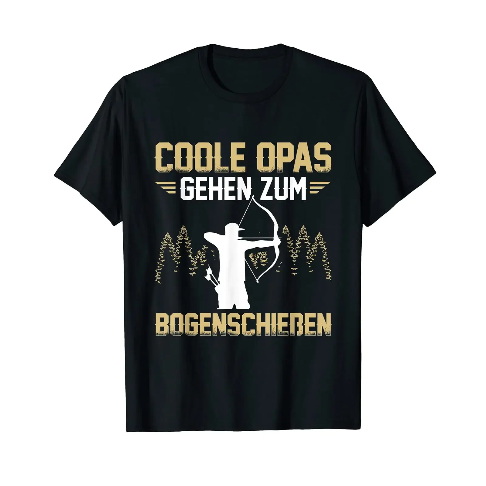 Men's Cool Grandpas Go Archery T Shirt vintage Washed fashion Top For Everyday Wear homme Slightly Unisex Comfortable graphic