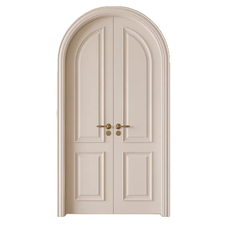 حماية البيئة غرفة النوم مركب طلاء الخشب الصلب داخلي باب مزدوج باب الغرفة عزل الصوت مزدوج مفتوح الصلبة