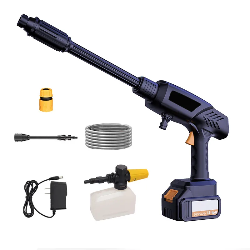 Portable Automatic High Pressure Washing Gun For Car With Mini Weight Wireless Lithium Battery Detailing Car Cleaner Equipment