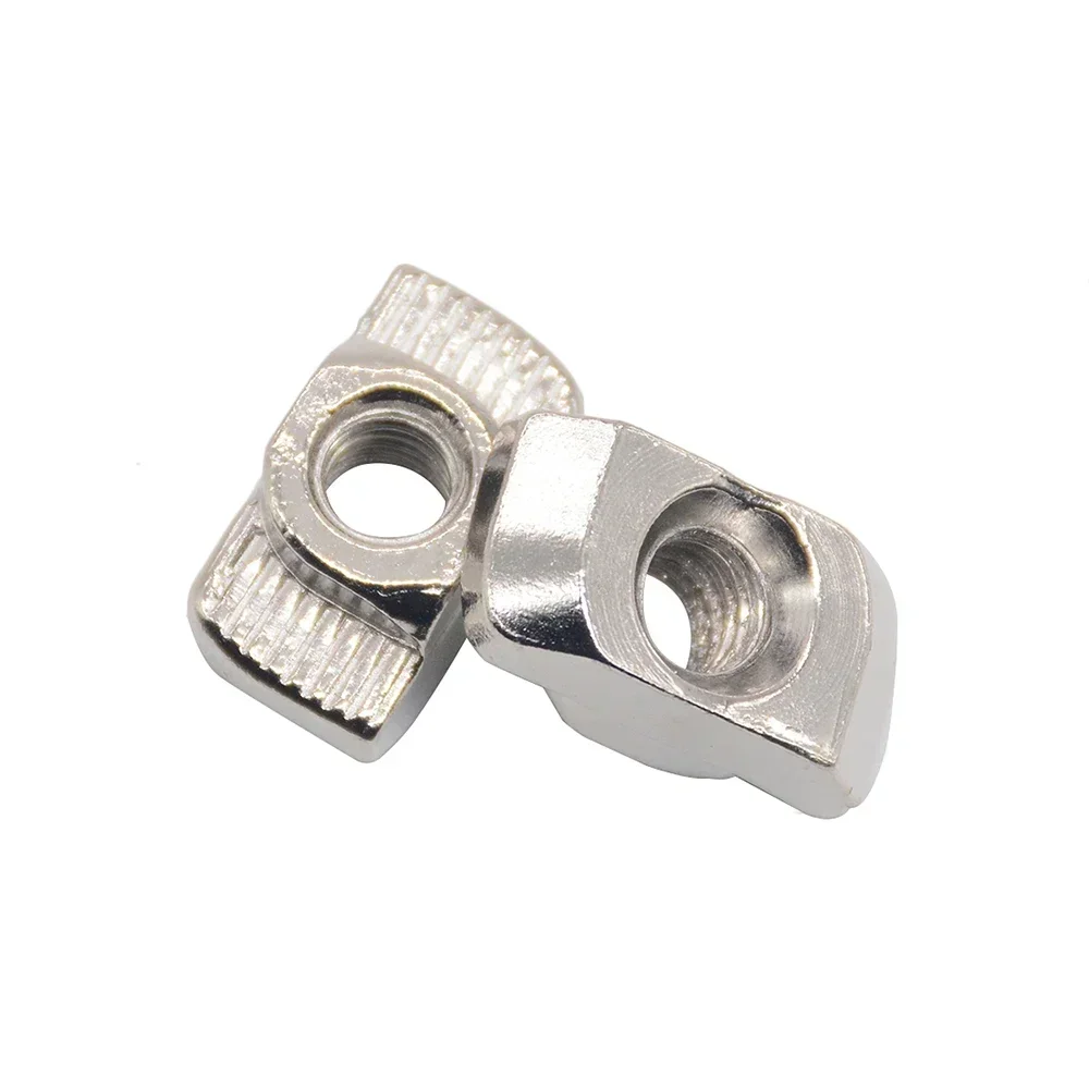 100pc T Hammer Nut Slot 20 Aluminum Extrusions M3/M4/M5 x10x6 20 Series Sliding EU Standard Drop In Nut Fasten Connector 2020