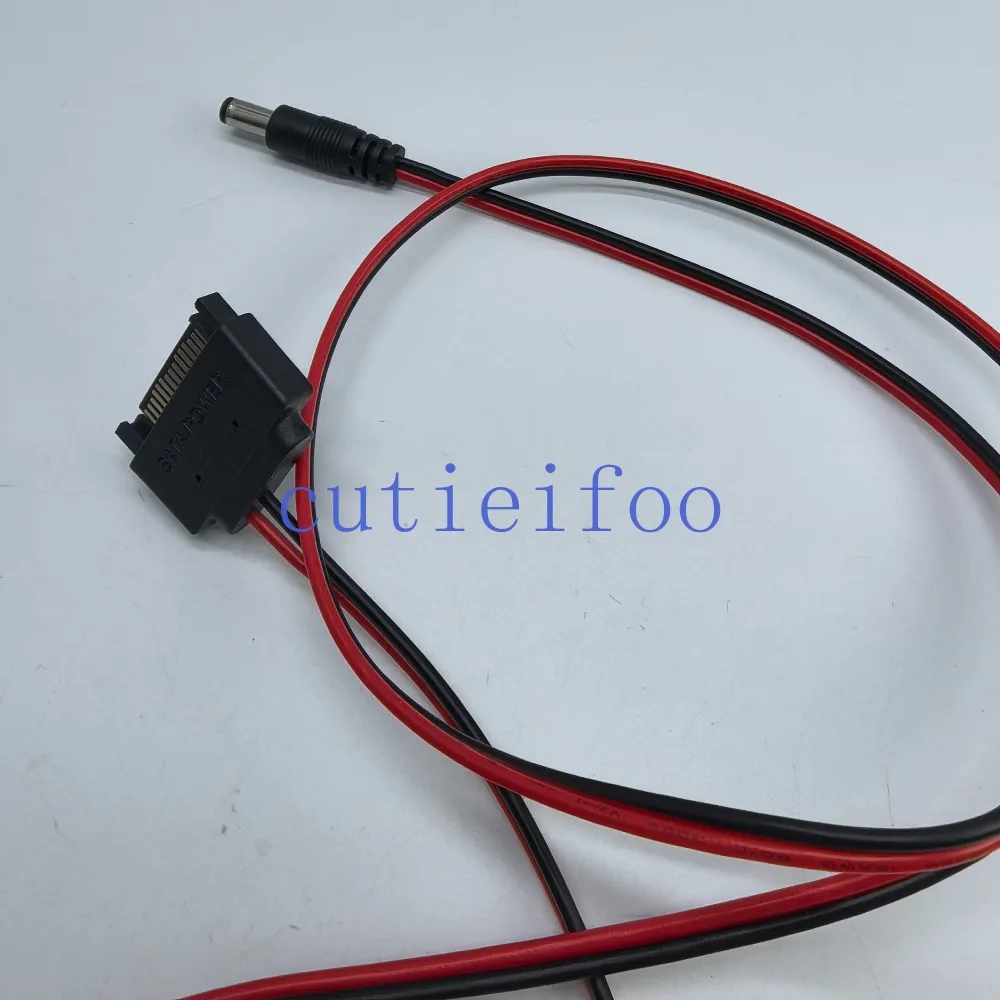 SATA-Stromversorgung auf DC 5,5/2,5 5,5 mm x 2,5 mm Stecker, Konverter-Adapter, Netzteilkabel, 12 V, 5 A, 20 AWG, Draht 1 m – Detail 4