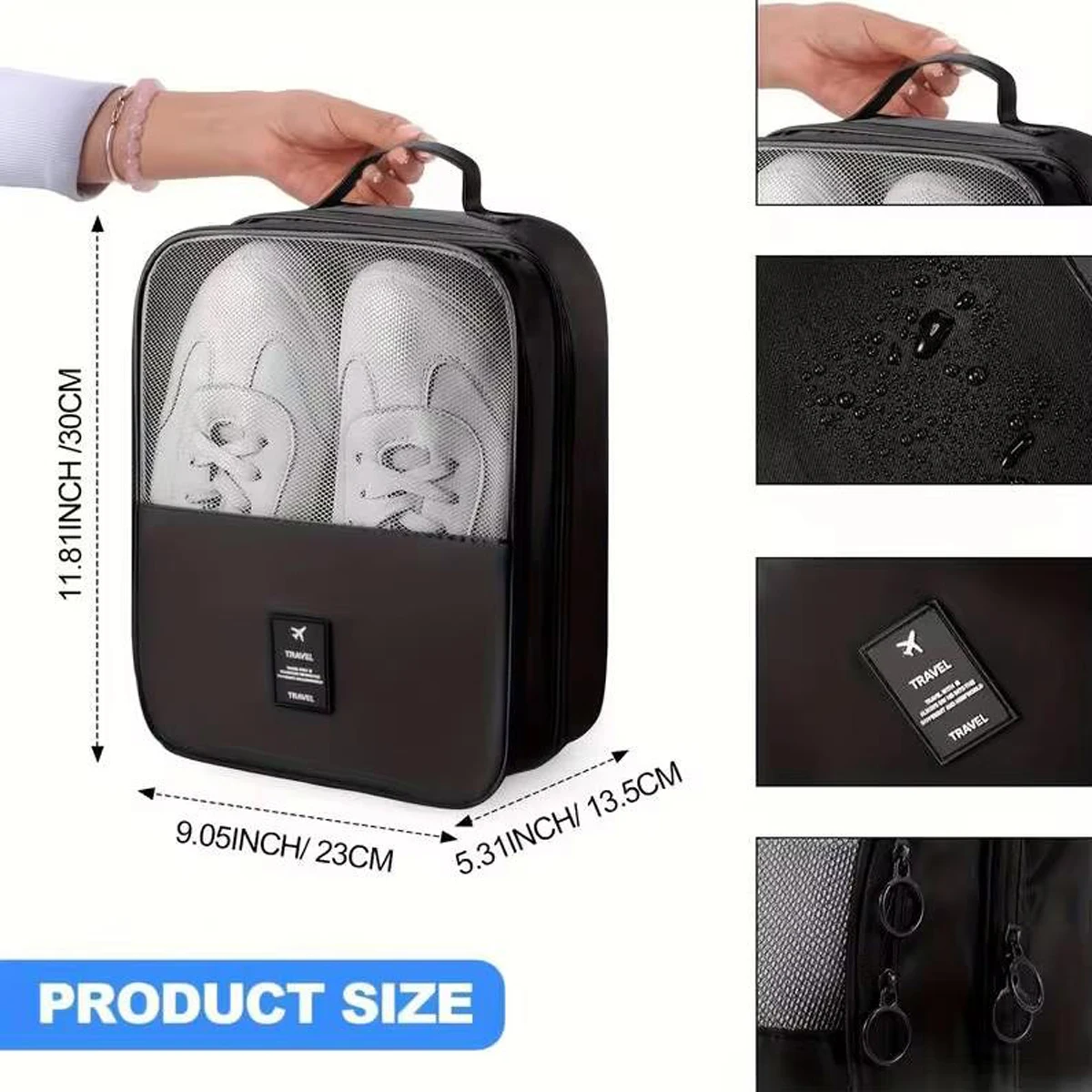 3 Layers Portable Travel Shoe Bag Multifunction Toiletries Sundries Underwear Clothes Bags Shoe Organizer Storage Accessories