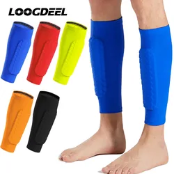 Loogdeel 1Pcs Honeycomb Calf Socks Men Football Anti-collision Anti Slip Fixed Legging Covers Foot Guard Leg Protection Sleeves