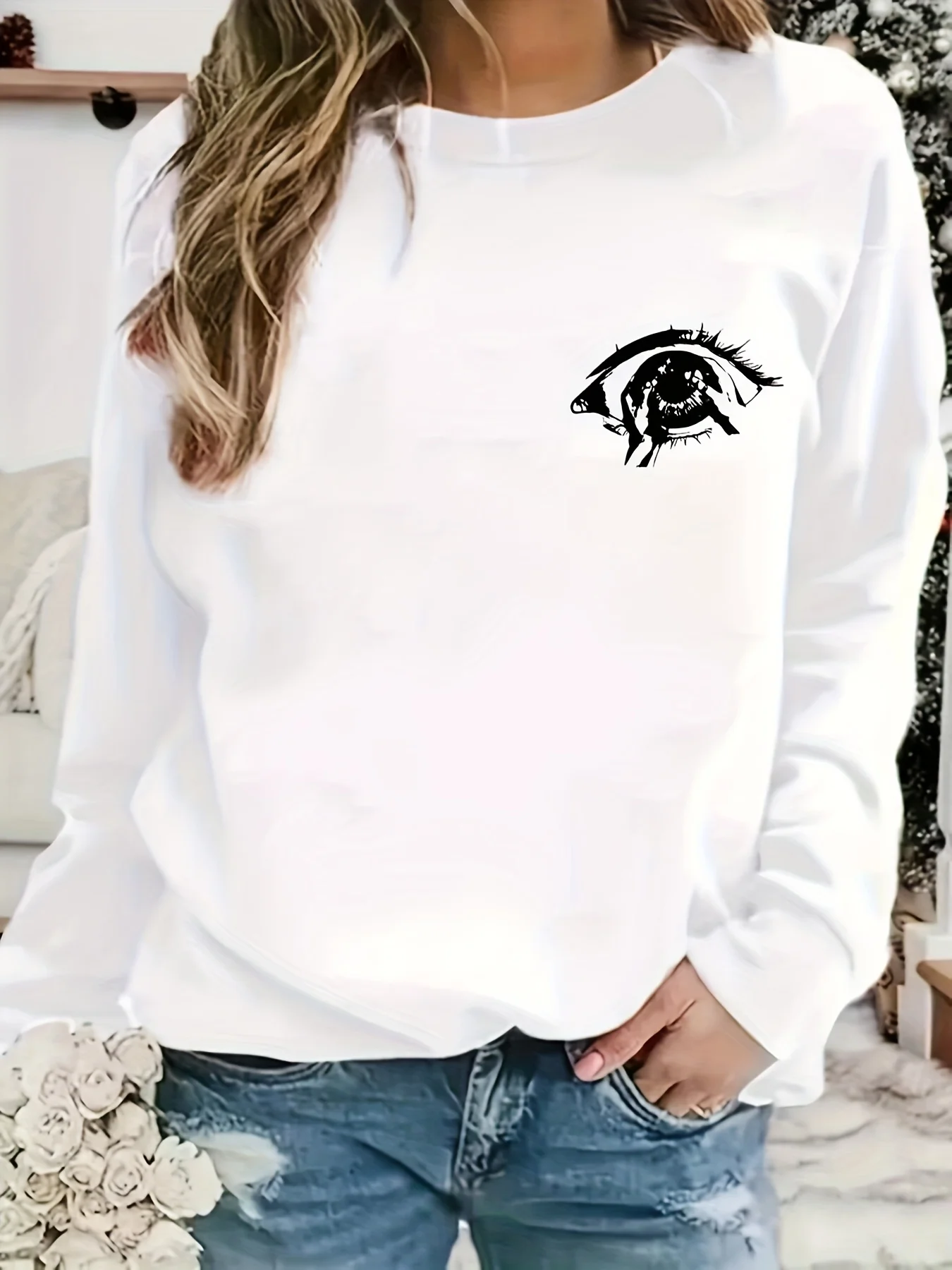 

Eye Graphic Printing Autumn and Winter Cotton Men's and Women's Sweatshirts Outdoor Sports Leisure Fashion Trend Clothing