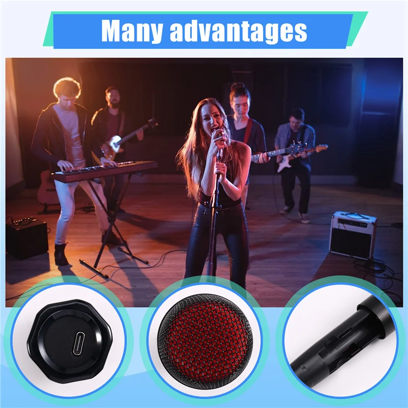 

UHF Wireless Rechargeable Microphone Expander 6.5Mm Microphone Mixer Multi-Channel Input Expandern01r