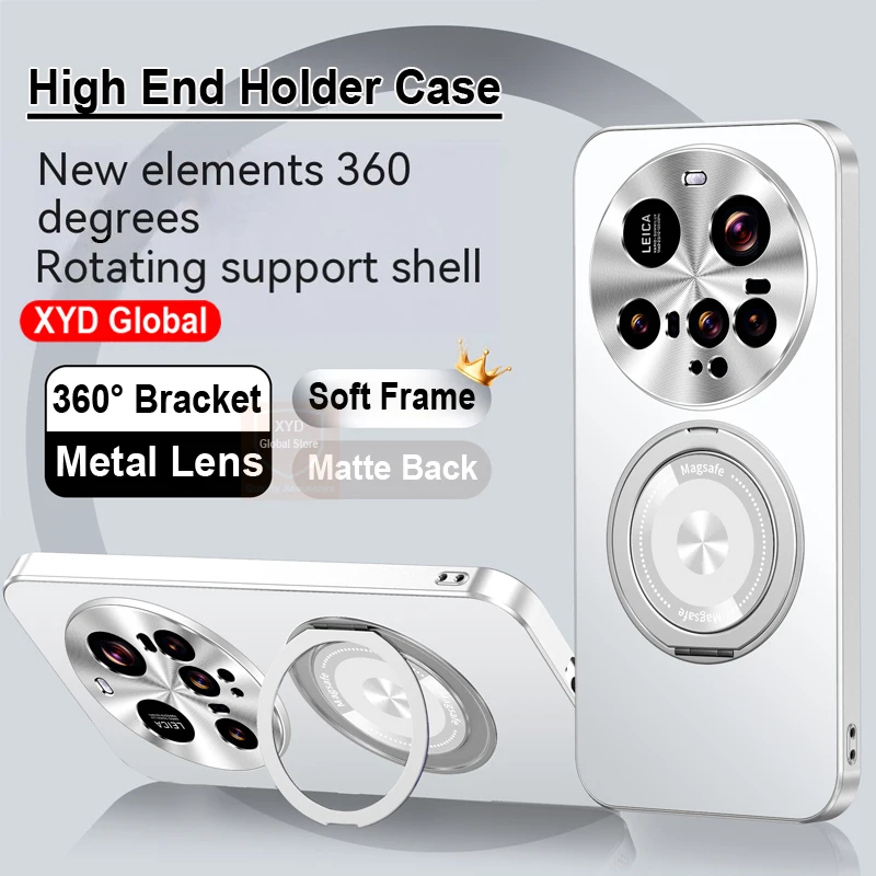 

For Xiaomi 15 Ultra Case Magnetic 360 Holder Ring Cover For Xiaomi 15 Ultra Mi15 Mi 15Ultra Phone Case Shell Bracket Stand Skin