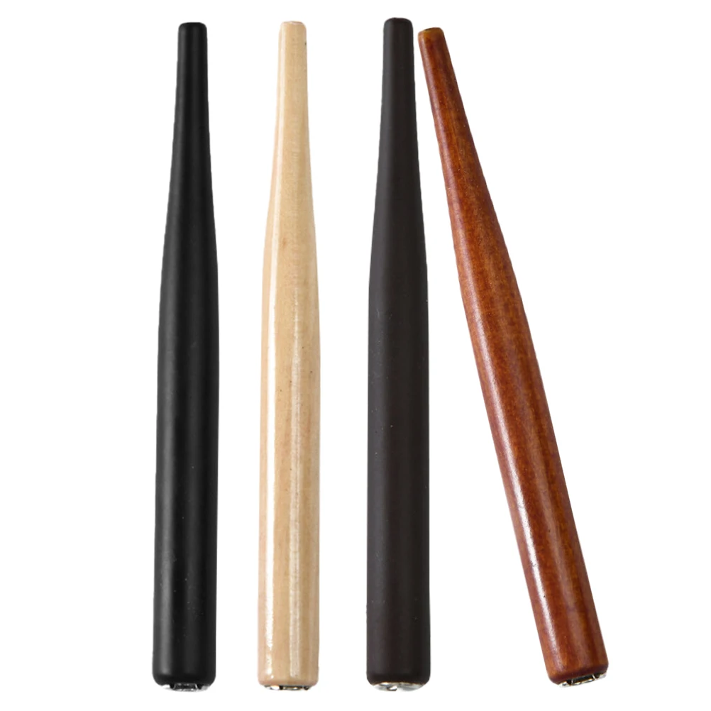

4Pcs Wooden Dip Pen Holders Vintage Design Comfortable Grip Writing Calligraphy Drawing Painting Supplies Wooden Dip Pen