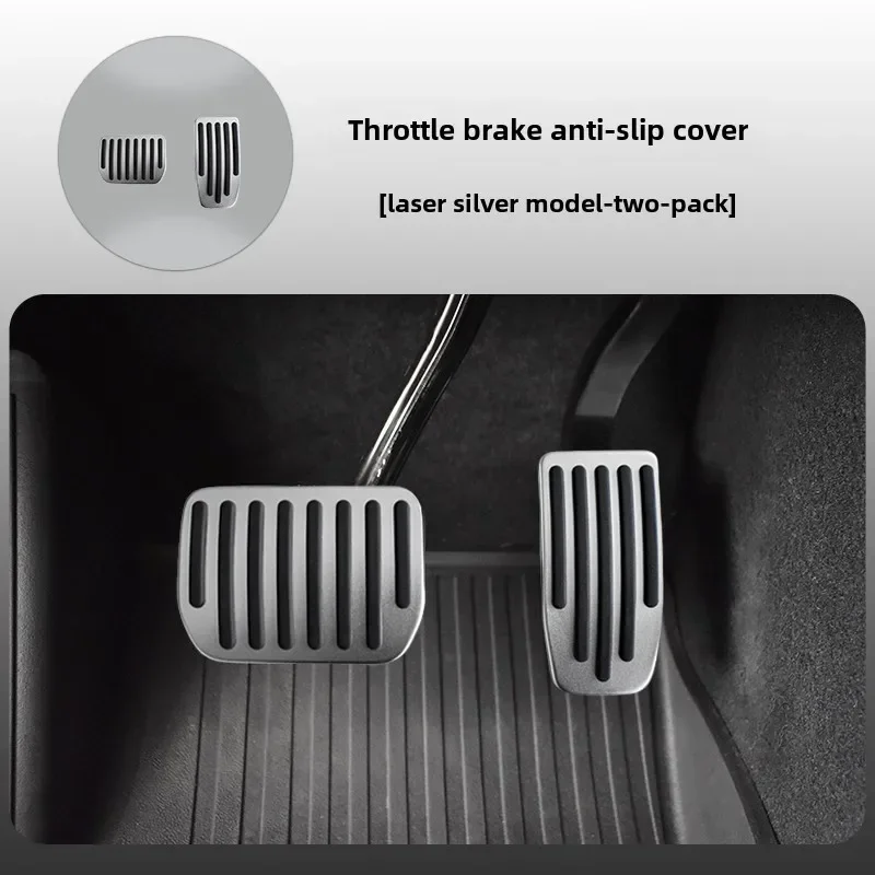 ل تسلا نموذج 3 نموذج Y 2021 ~ 2023 سيارة القدم الدواسات غطاء مسرع بدواسات الفرامل عدة عدم الانزلاق حماية حصيرة الملحقات الداخلية