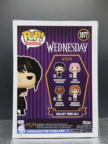 Genuine Wednesday Addams (Dance Version) Funko Pop Action Sculpture Dolls #1577 Collection Vinyl Model Toy Desk Decoration Gifts