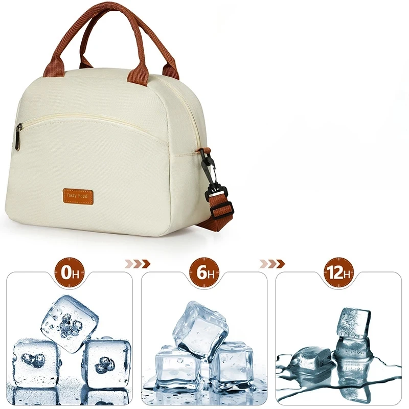 1 Stück wasserdichte Lunch-Taschen, Thermokühler, für Büro, Mahlzeit, Outdoor, Camping, Picknick, isolierte, langlebige Handtasche, Aufbewahrungsbox – Detail 4