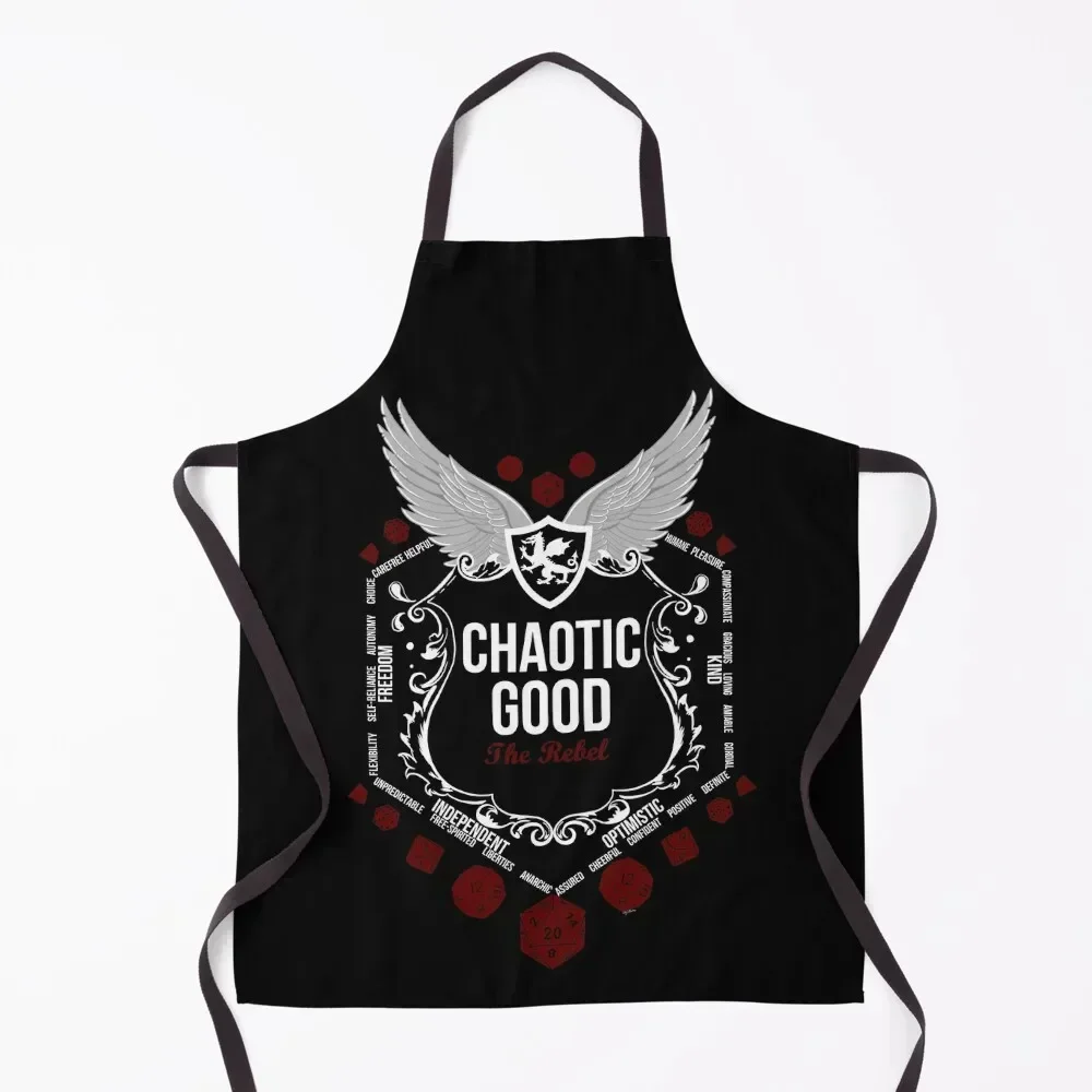 

Chaotic Good - Black: Alignment Series Apron Cooking Home And Kitchen Bib For Kitchen nail tech supplies Apron