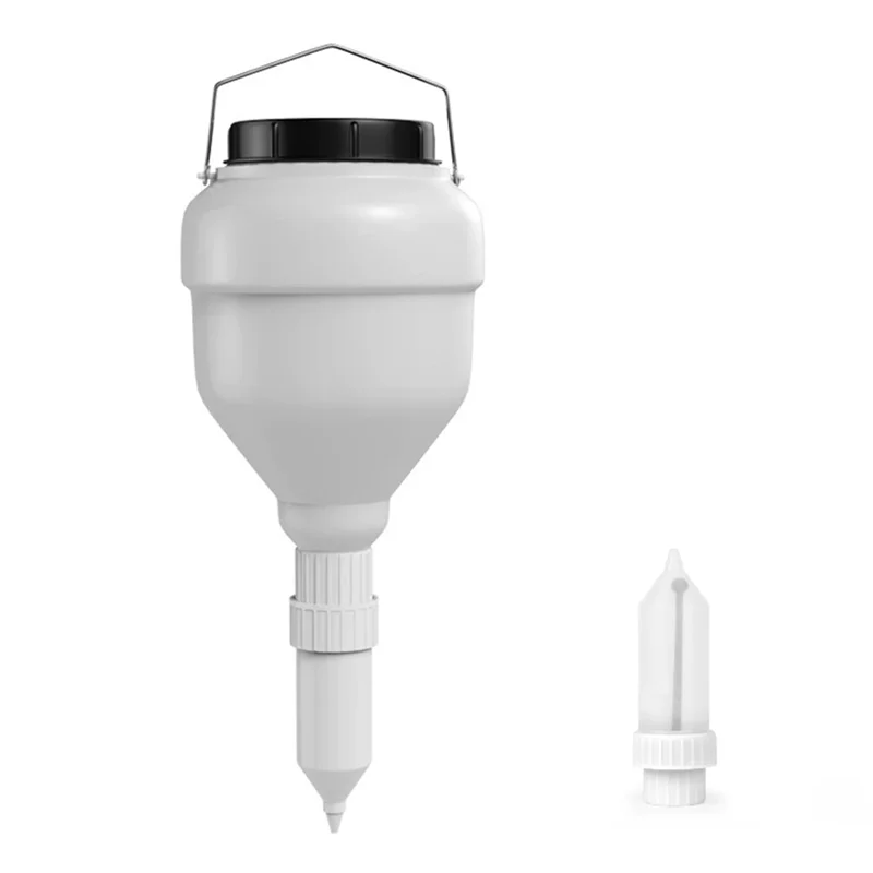 【GLOEDNIEUW】Condiment Knijpfles 5,5L Ronde Hangende Saus Dispenser Nozzles Grote Diameter