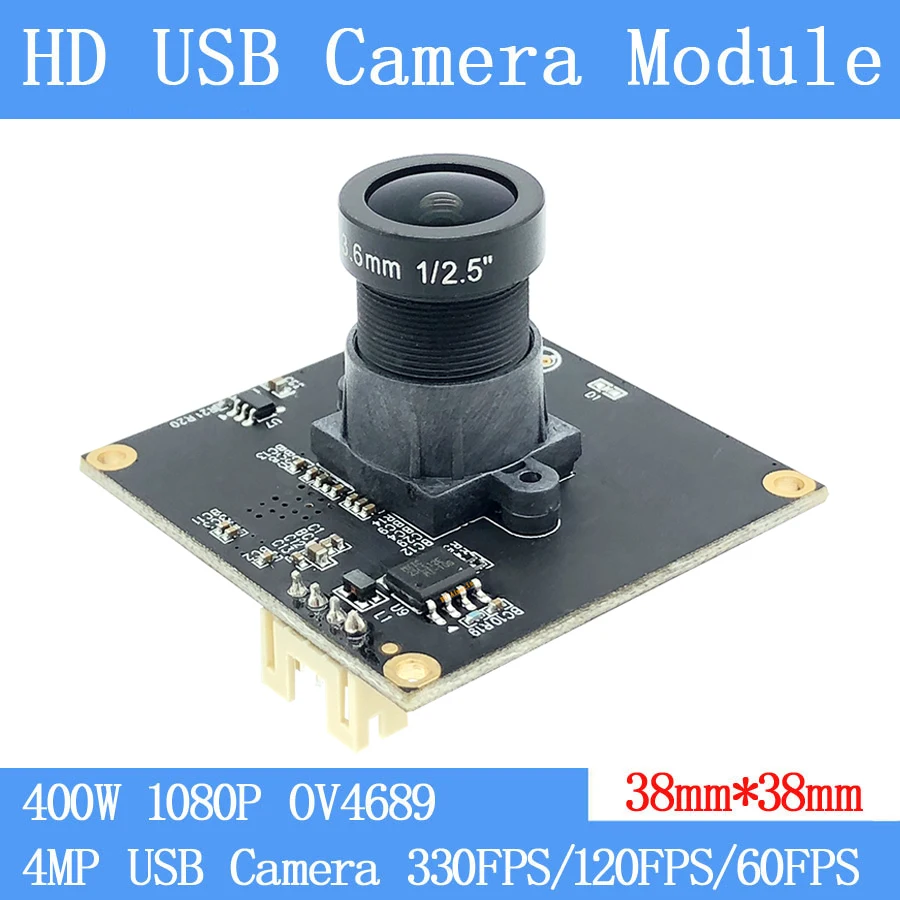 Full HD Industry High Speed UVC 330FPS Plug Play USB Camera Module 4MP 1080P 92° Surveillance Webcam