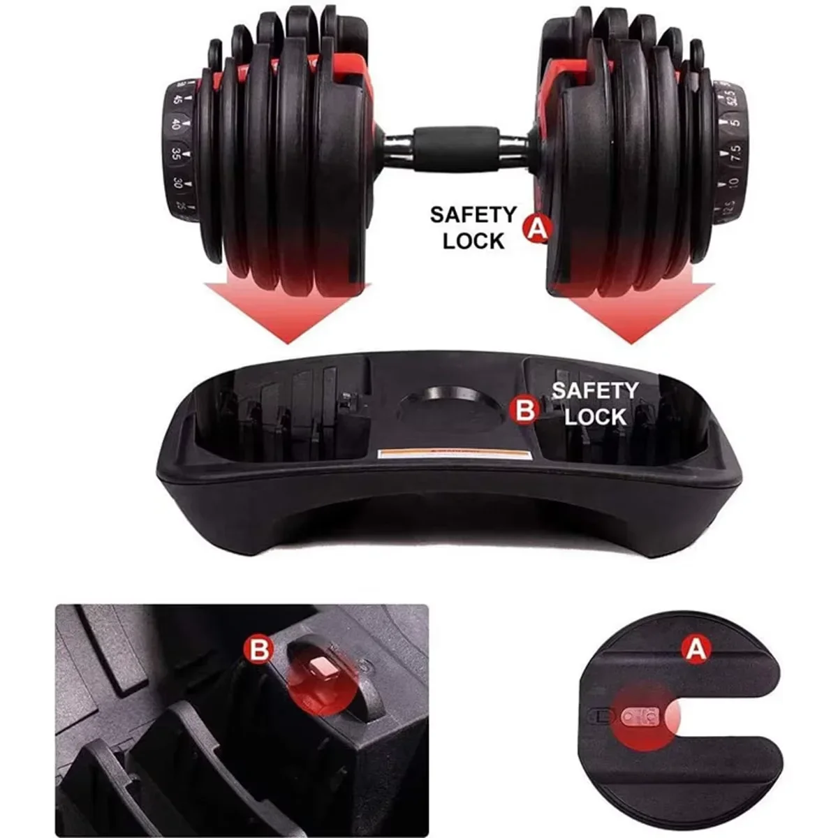 Dumbbells Free Weights Adjustable Dumbbell Set for Body Building