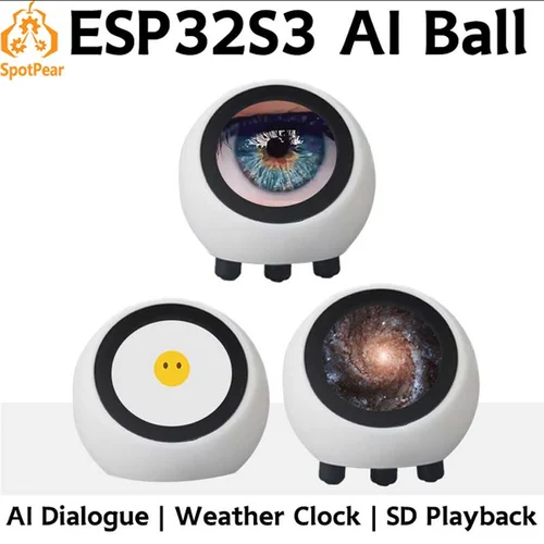 Imagen 2 del producto DeepSeek AI Chat de voz Robot ESP32-S3 pantalla LCD de 1,28 pulgadas N16R8 reloj electrónico para ojos asistente de escritorio espHome para XiaoZhi