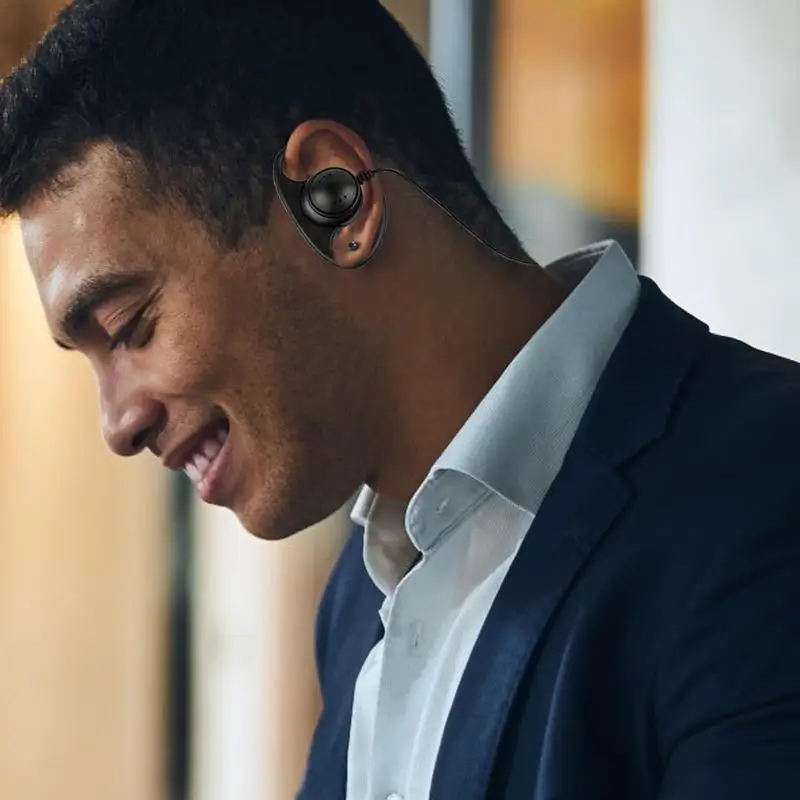 D Shape Ear Hook Earpiece Portable Headset With No Microphone 3.5MM 1 Pin Plug Connector For Two Way Radios Walkie Talkie