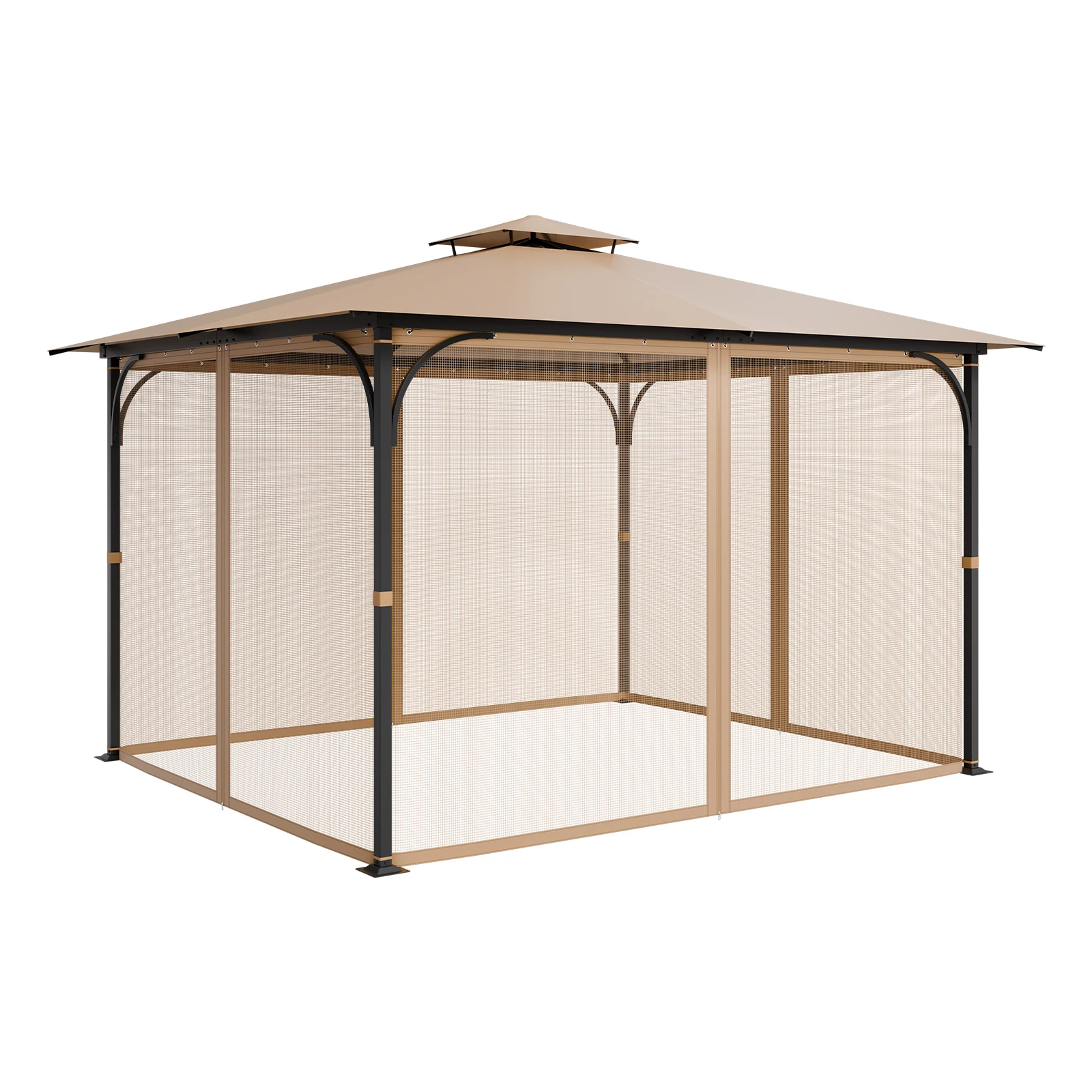 

SucceBuy Gazebo Netting Replacement Fit Most 10 x 12 x 7FT Gazebo Curtain 4-Panel Sidewall Mesh Net Canopy Screen (Netting Only)