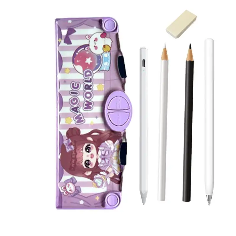 

Pencil Case Elementary School Double Sided Opening Stationery Pouch Large Capacity Pencil Case Box Storage Pencil Pouch