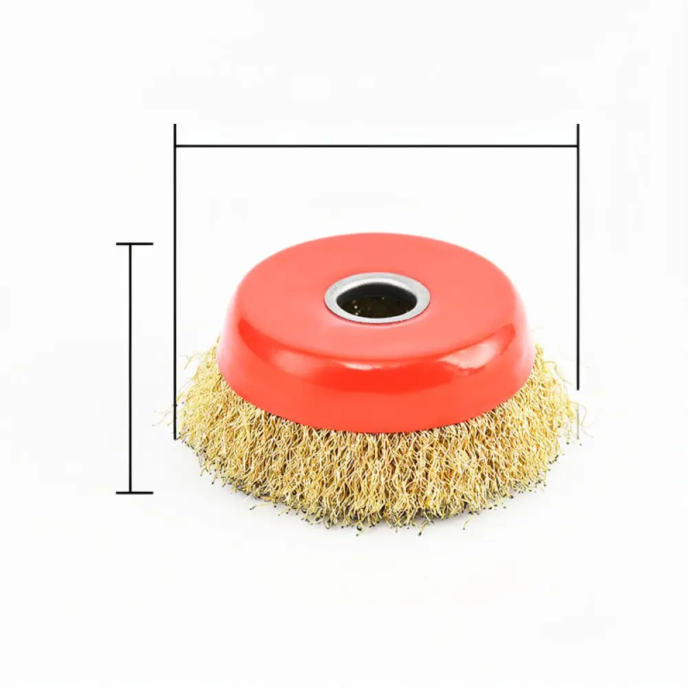 For Xinda Cup Wire Brush Wheel Angle Grinder Attachment Stainless Steel Polishing Disc Rust Paint Removal Metal Finishing Tool