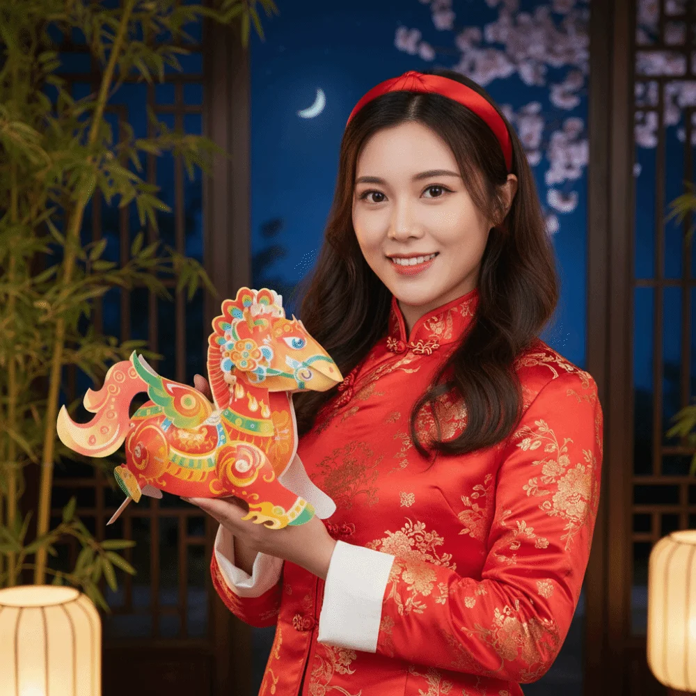 Ручной фонарь с героями мультфильмов в китайском стиле, традиционный фонарь зодиакальной лошади, светящийся фонарь ручной работы для танца дракона, китайский Новый год