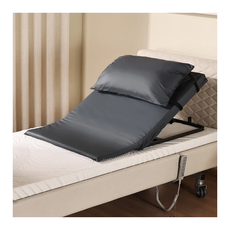 Tecforcare PU Leather Electric Bed Backrest With Pillow Medical Bed Home Care Adjustable Bed Backrest Nursing Elderly Care