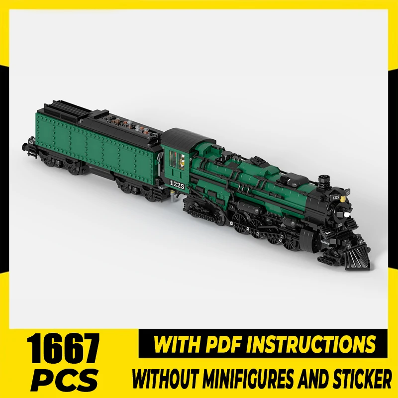 

Moc Building Bricks Steam Locomotive and Coal Train Model Technology Modular Blocks Gift Christmas Car Toy DIY Sets Assembly