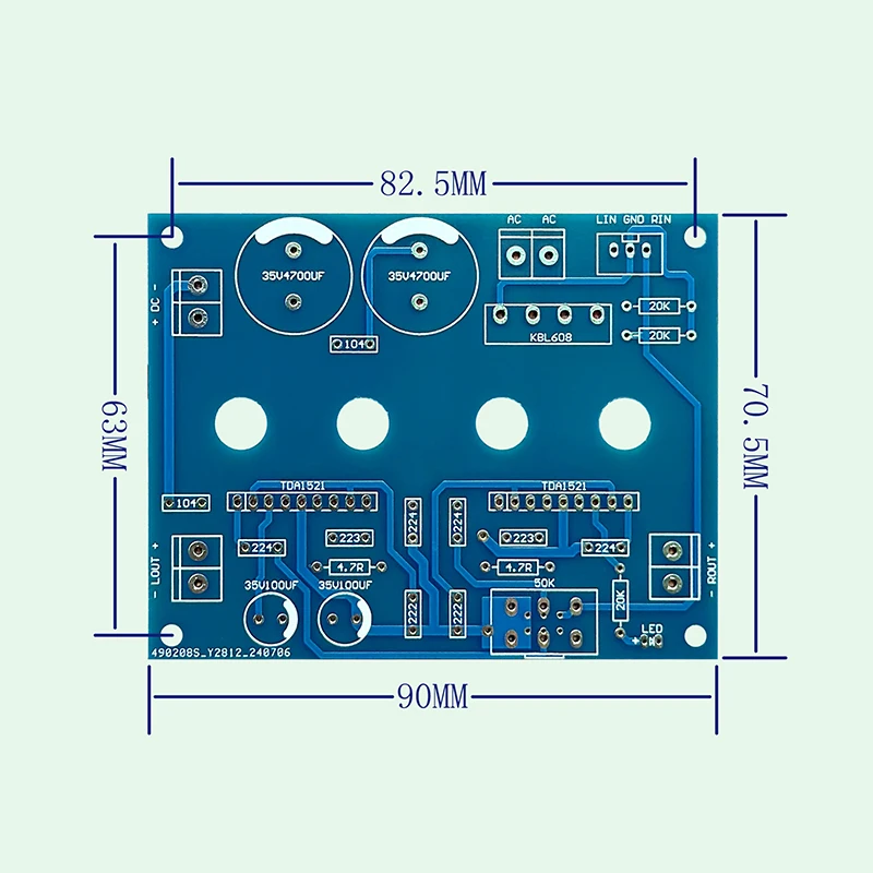 Kavucs 30 واط * 2 TDA1521 2.0 قناة مكبر كهربائي مجلس مصدر طاقة واحد التيار المتناوب/تيار مستمر الاستخدام المزدوج خالية من التشويه HIFI مكبر للصوت