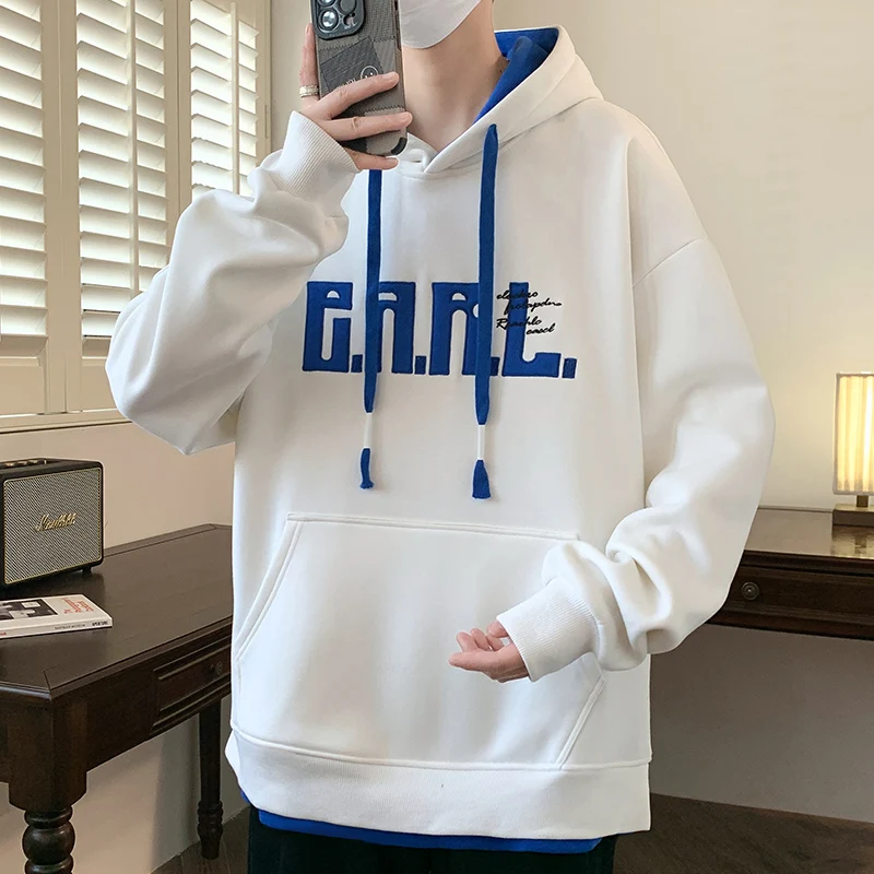 

Fashion Men's Cotton Hoodies 2026 Spring Autumn Pull On Sweatshirts Clothing Youth Streetwear Pullovers Outdoor Sports Top Hoody