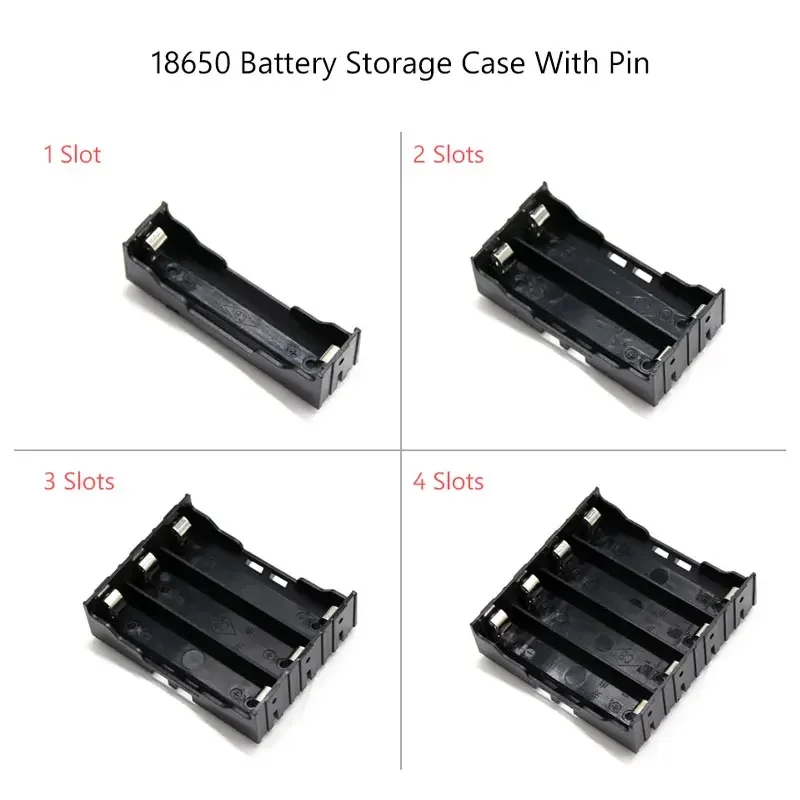 1pcs 1x 2x 3x 4x 18650 Hard Needle Mobile Power Shell  18650 ABS Battery Holder Storage Box Shell 1 2 3 4-slot Battery Box