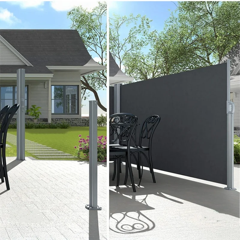Double-opening side-pull screen sunshade, outdoor privacy courtyard sun protection partition curtain, windproof custom wholesale