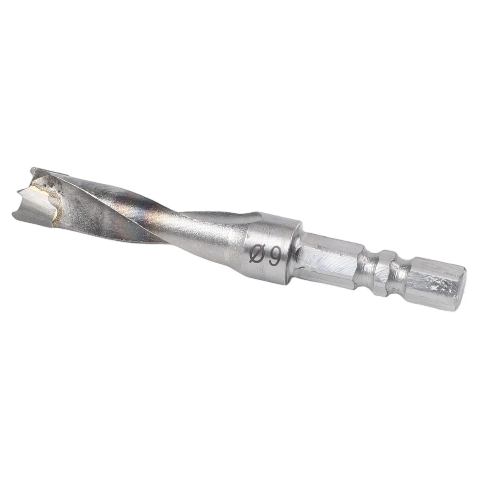 Woodworking Drill Bit with Hexagonal Handle for Use with Rechargeable and Bench Drills Featuring Stable Clamping