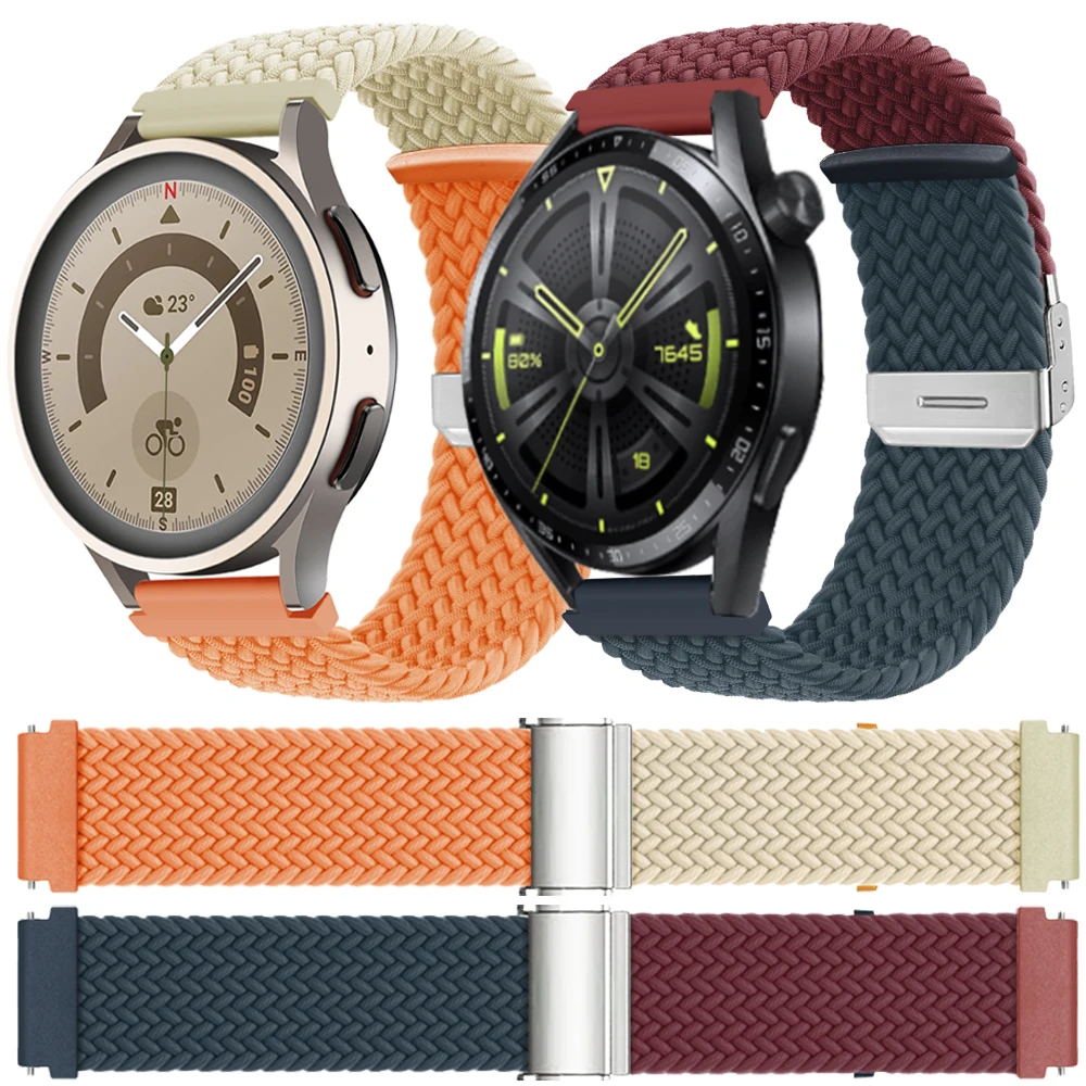 Correa de reloj para Samsung Galaxy Watch 4/5/classic/5 Pro, correa de nailon para Huawei Watch 4 GT 2 3 Pro, 46mm, 42mm, 20mm/22mm, pulsera