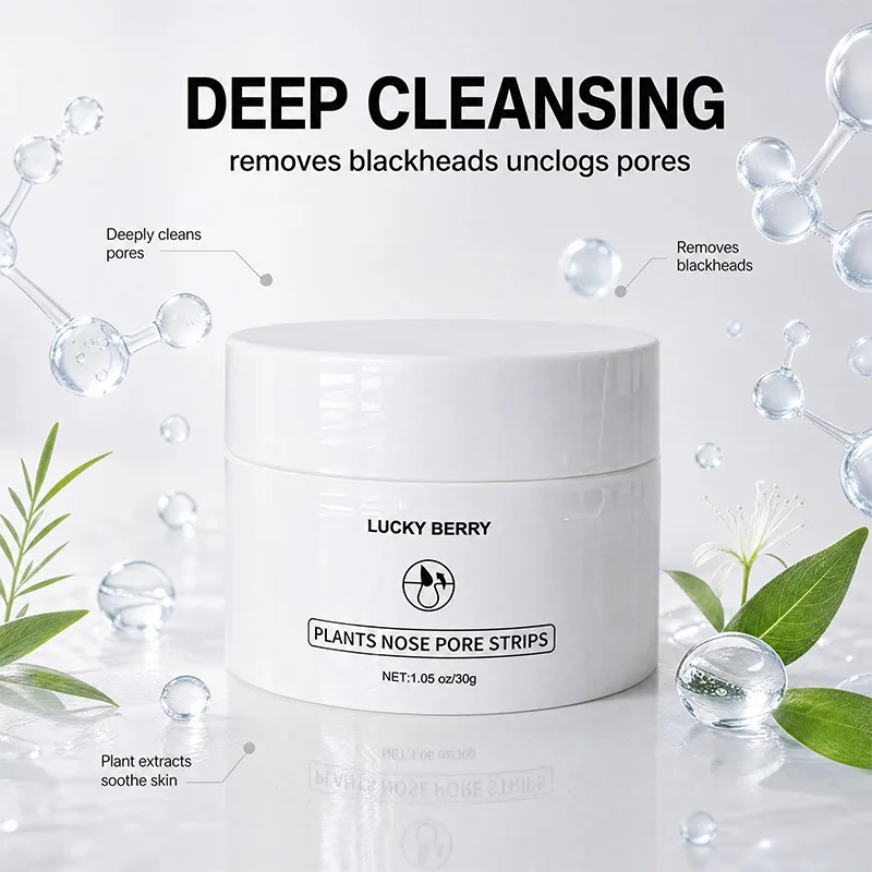 Mascarilla de Arcilla Blanca para Limpieza Profunda de la Nariz – Mascarilla Purificante de Poros Desprendible para la Zona T, Control de Grasa, Cuidado de Puntos Negros, Clarificante Suave para la Piel