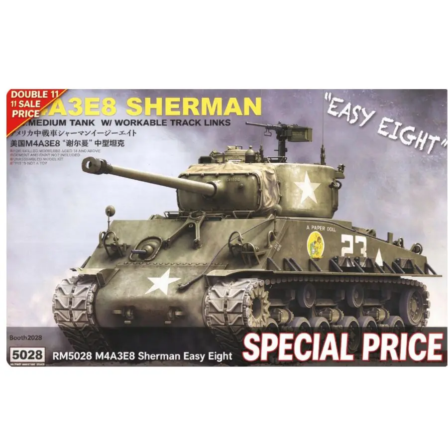 Rye Field Special Price RM5028 1/35 M4A3E8 Sherman w/Workable Track Links Kit