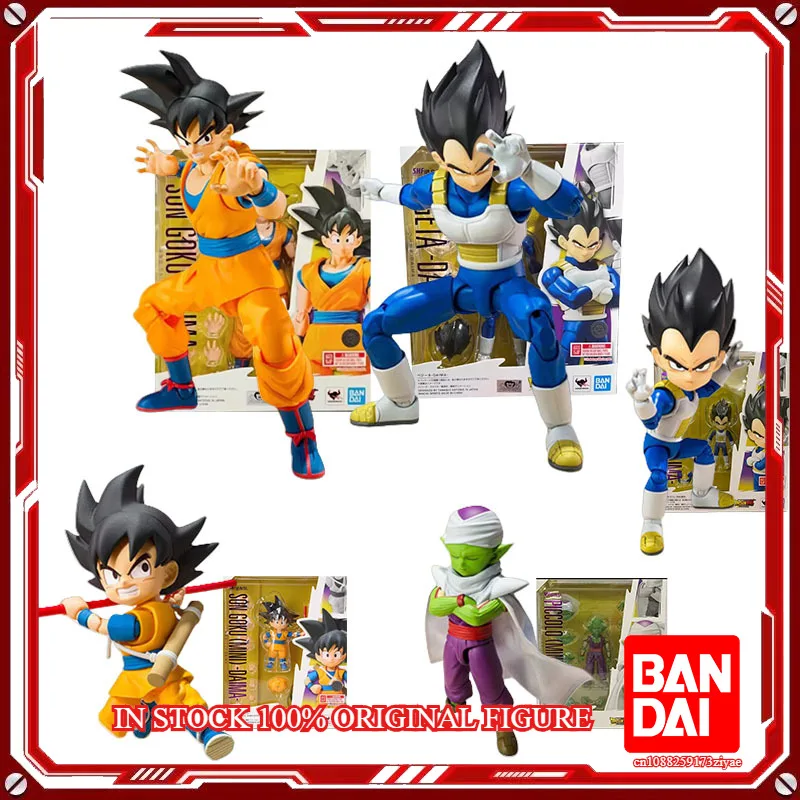 Bandai 100 % Original S.H.Figuarts Dragon Ball DAIMA Anime -SON GOKU (MINI) & VEGETA (MINI) & PICCOLO (MINI) TV Daima Goku Vegeta