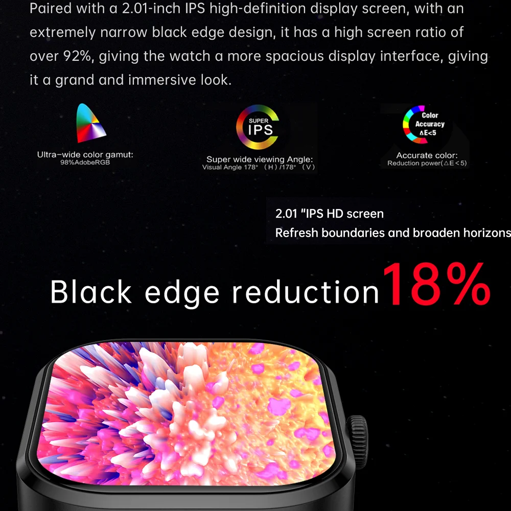 Nieuwe 2.01 "Blue Tooth Call Mannen Smart Horloge Hartslag Waterdichte Sport Fitness Armband Voice Assistant Muziek Smartwatch Vrouwen