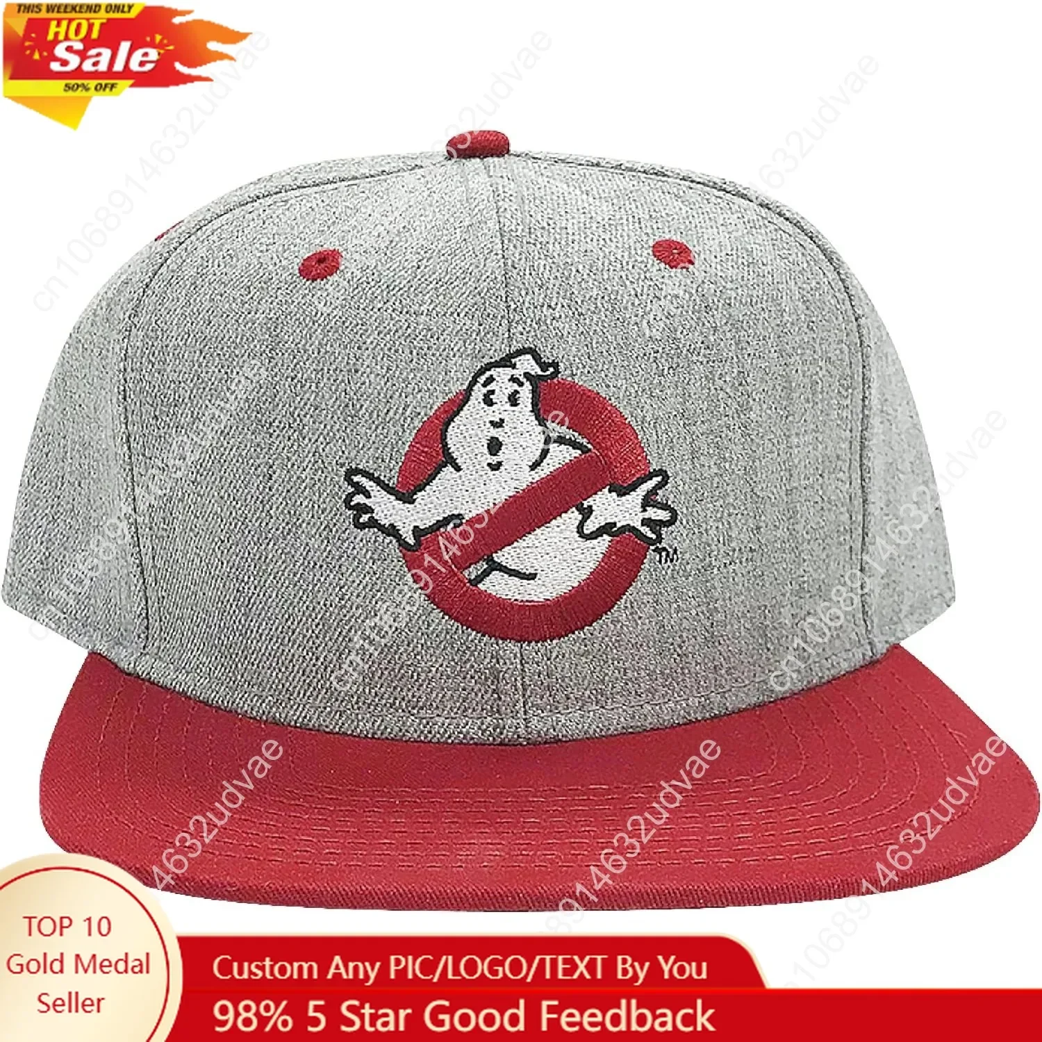 

Ripple Junction Ghostbusters No Ghost Logo Flat Bill Snap Back Hat