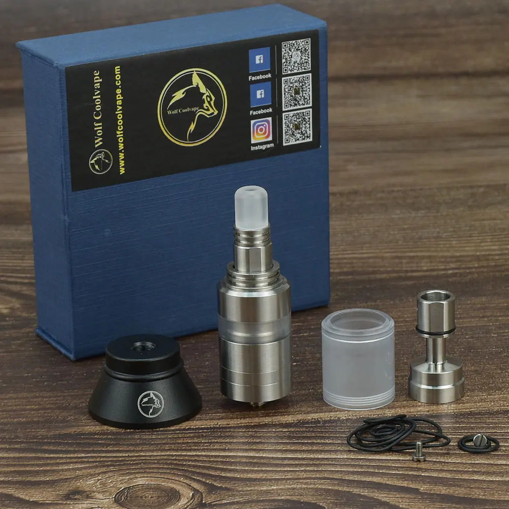 Wolfcoolvape KA V6 Style 22mm RTA Vape System By-Ka V6 RTA atomizzatore serbatoio ricostruibile 3.3ml Nano style