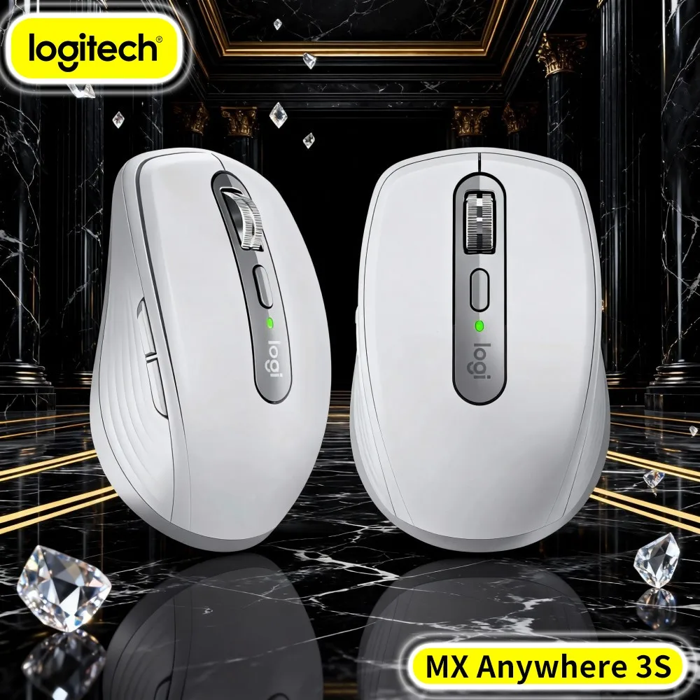 Logitech MX Anywhere 3S Creator Mouse - 8K DPI, Hyper-Scroll, Silent Click, 3-Device Sync For Campus Design & Office
