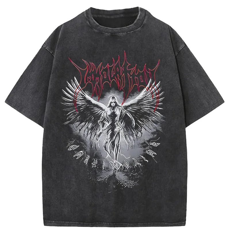 

Y2k T-shirt Gothic Punk Style Men T Shirt Clothes Harajuku Oversized Top Tee High Street Hipster Summer Streetwear Anime Clothes