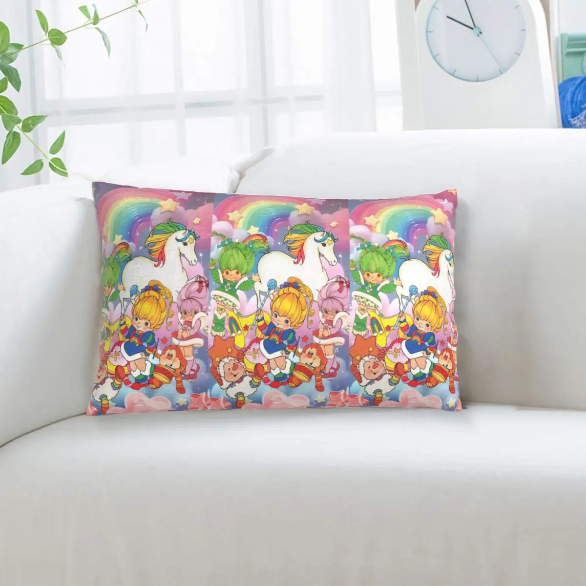 Funda de almohada rectangular con dibujos animados de Rainbow Brite, decoración para dormitorio, cama, hogar, almohada cómoda