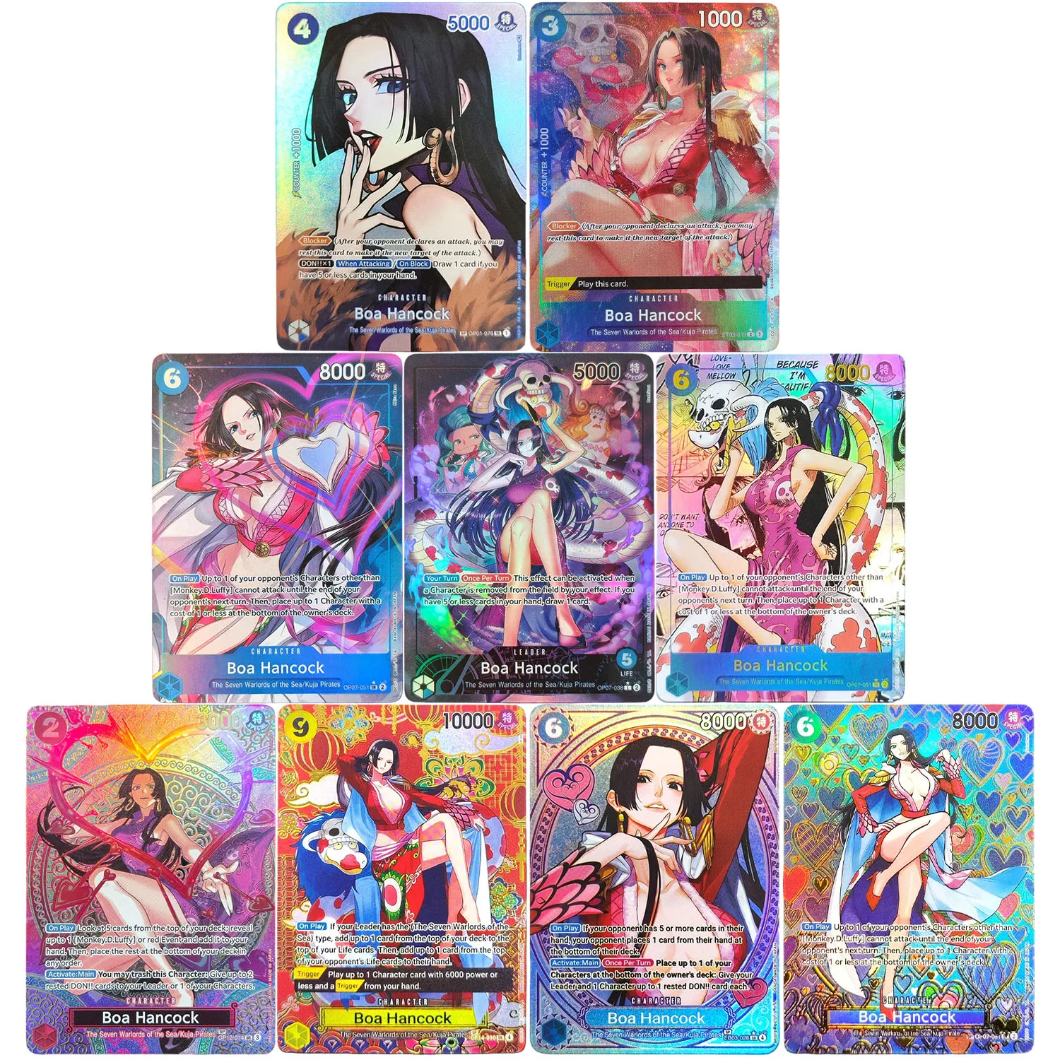 Carte de jeu One Piece, version anglaise, jouet, proxy fait maison, Boa Hancock, OP12-014, OP07-051, OP01-078, EB03-026, ST03-01